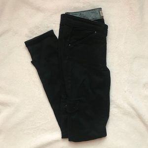 Paige Denim Black Cargo Skinny Jeans Size 27